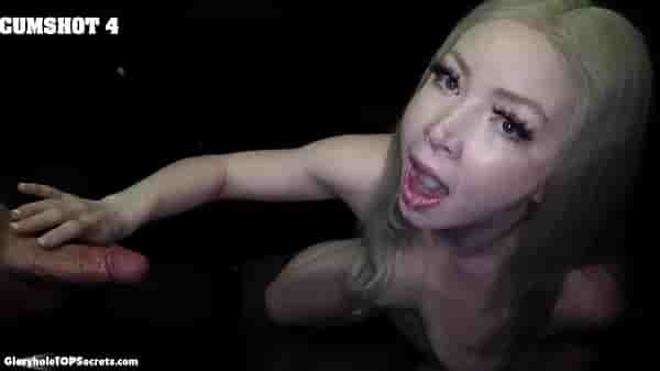 White pussy slut tries sucking a stranger's cock in front of her cuck husband